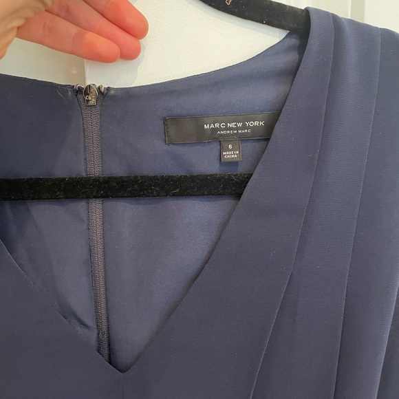 Marc New York - Andrew Marc - pleated navy dress - Picture 6 of 7
